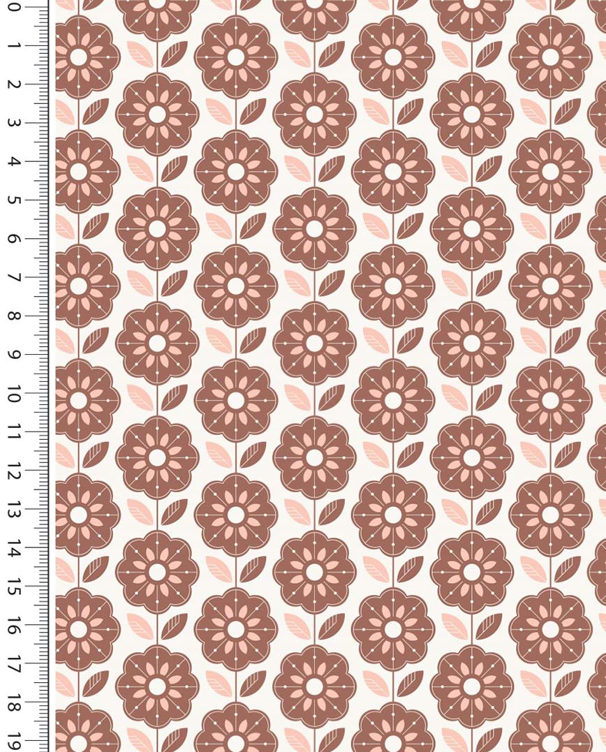 Poplin Toff Retro Geometric : 5280 : 151 : Ecru