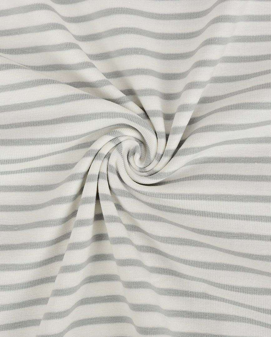 Jersey Stripe Yarn Dyed : 4088 : 62 : Light Grey