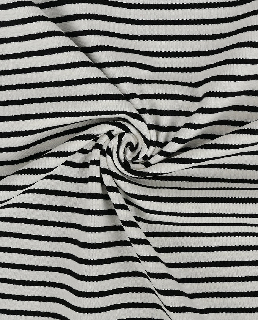 Jersey Stripe Yarn Dyed : 4088 : 69 : Black