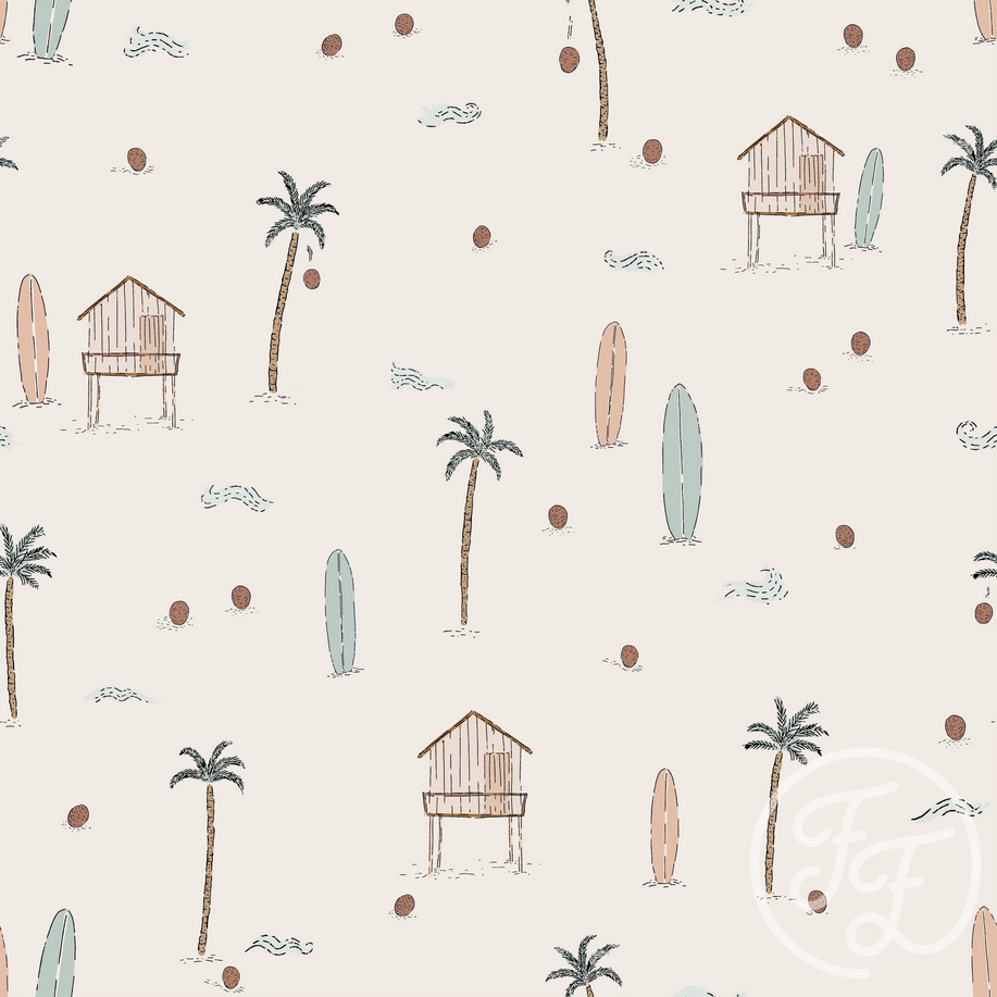 (IN STOCK) Family Fabrics | At the beach | Jersey 180gsm BY THE HALF YARD
