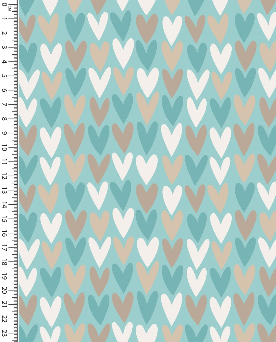 Poplin Rotation Toff Hearts : 5475 : 1203 : Light Mint