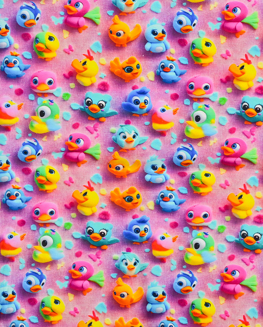 Jersey Digital 3 D Little Birds : 5763 : 2213 : Rose