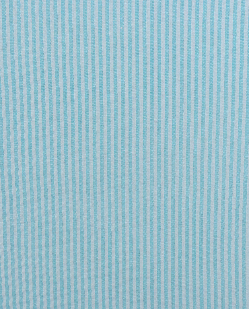 Seersucker Stripe 0.2cm : 5808 : 2004 : Aqua