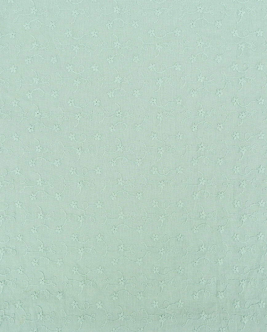 Embroidery Cotton Two Sides Scollop Border : 5817 : 426 : Old Green