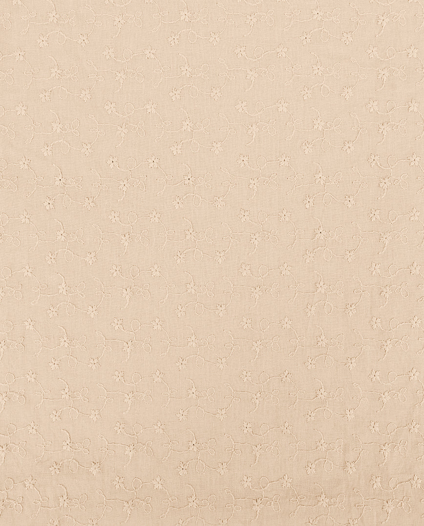 Embroidery Cotton Two Sides Scollop Border : 5817 : 652 : Light Beige