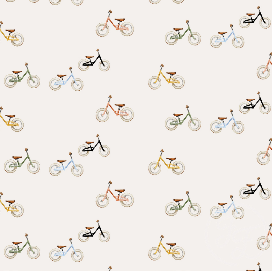 (IN STOCK) Family Fabrics | Bicycles | Jersey 180gsm BY THE HALF YARD