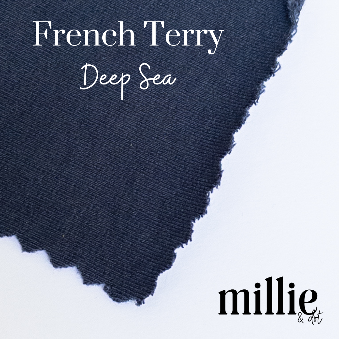 American Milled | Deep Sea | French Terry | Organic (BY THE HALF YARD)