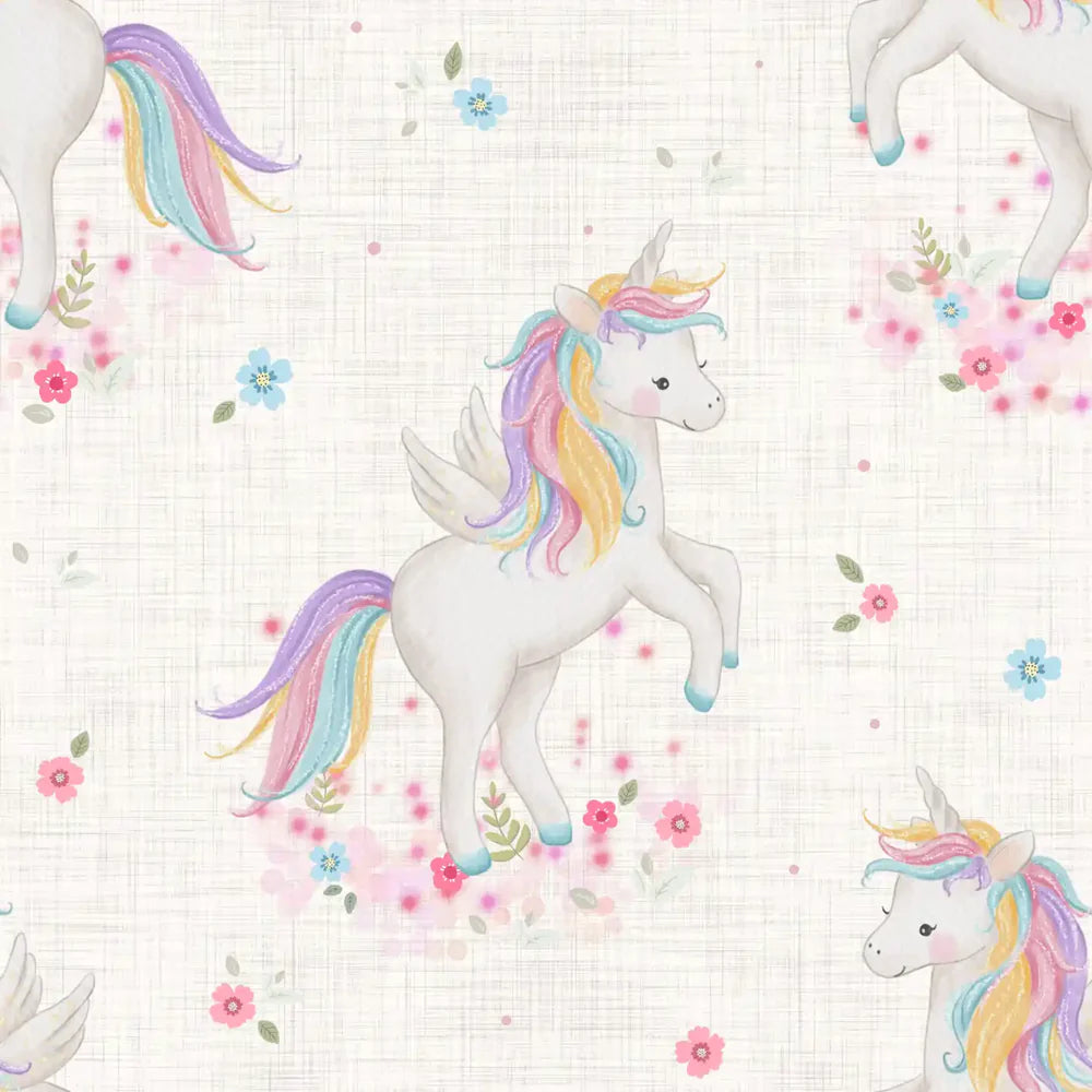 (IN STOCK) Family Fabrics | Luna Unicorn | Soft Jersey 220gsm BY THE HALF YARD