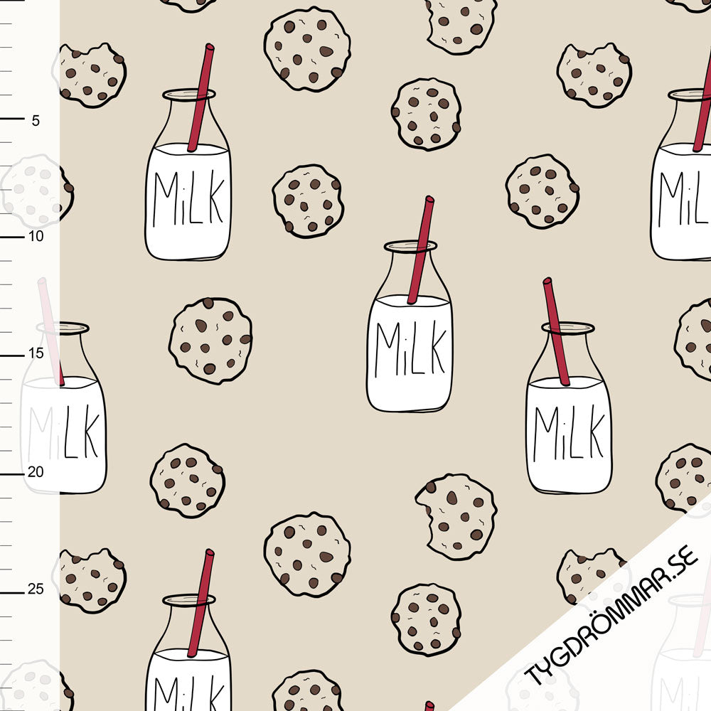 Tygdrommar | Milk & Cookies Sand (limited) | Jersey 220gsm | Organic (BY THE HALF YARD)