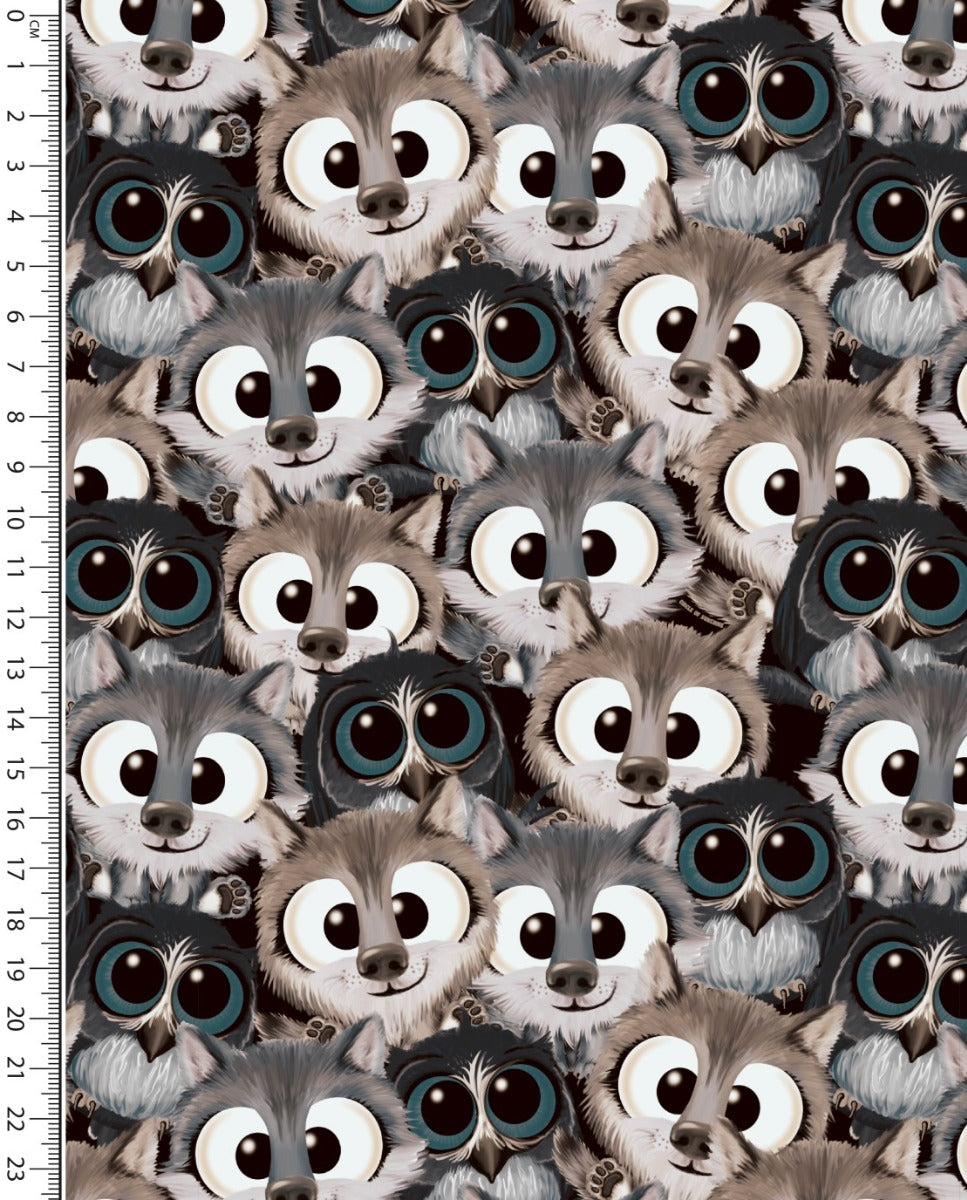 Sweat Brushed Digital Little Forest Animal : 5905 : 68 : Dark Grey