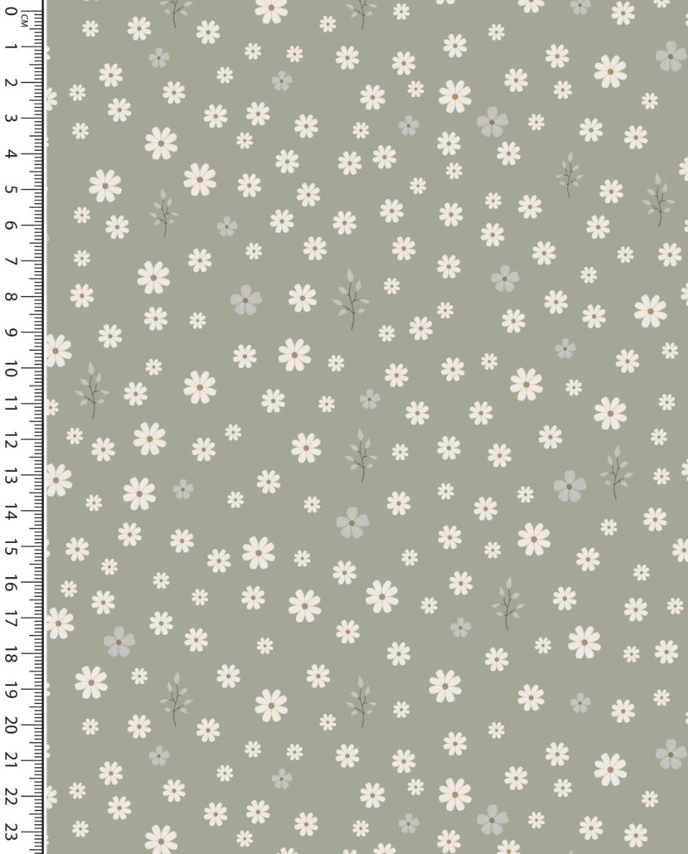 Jersey Digital Little Flowers : 5912 : 2322 : Green
