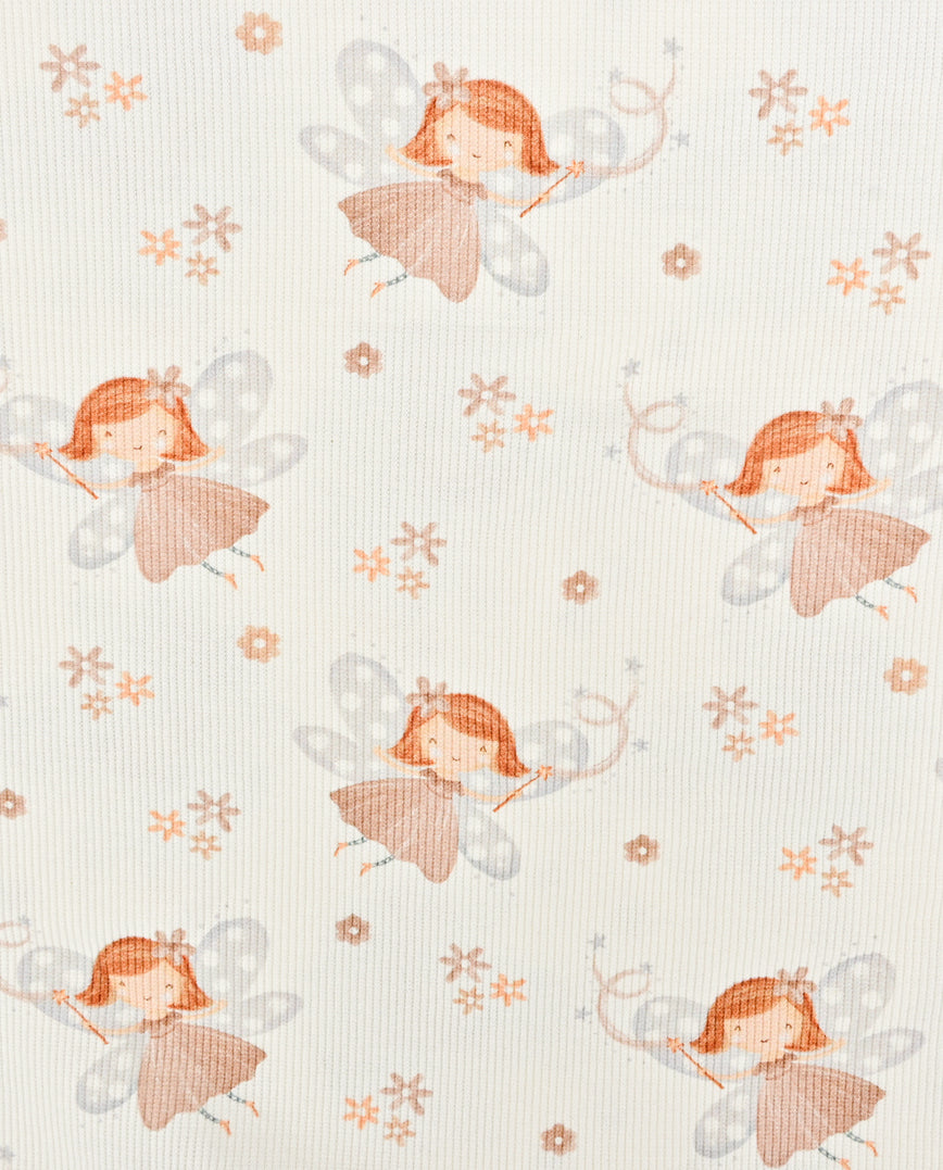 Rib Jersey Digitaal Fairy Taupe : 5791 : 151 : Ecru