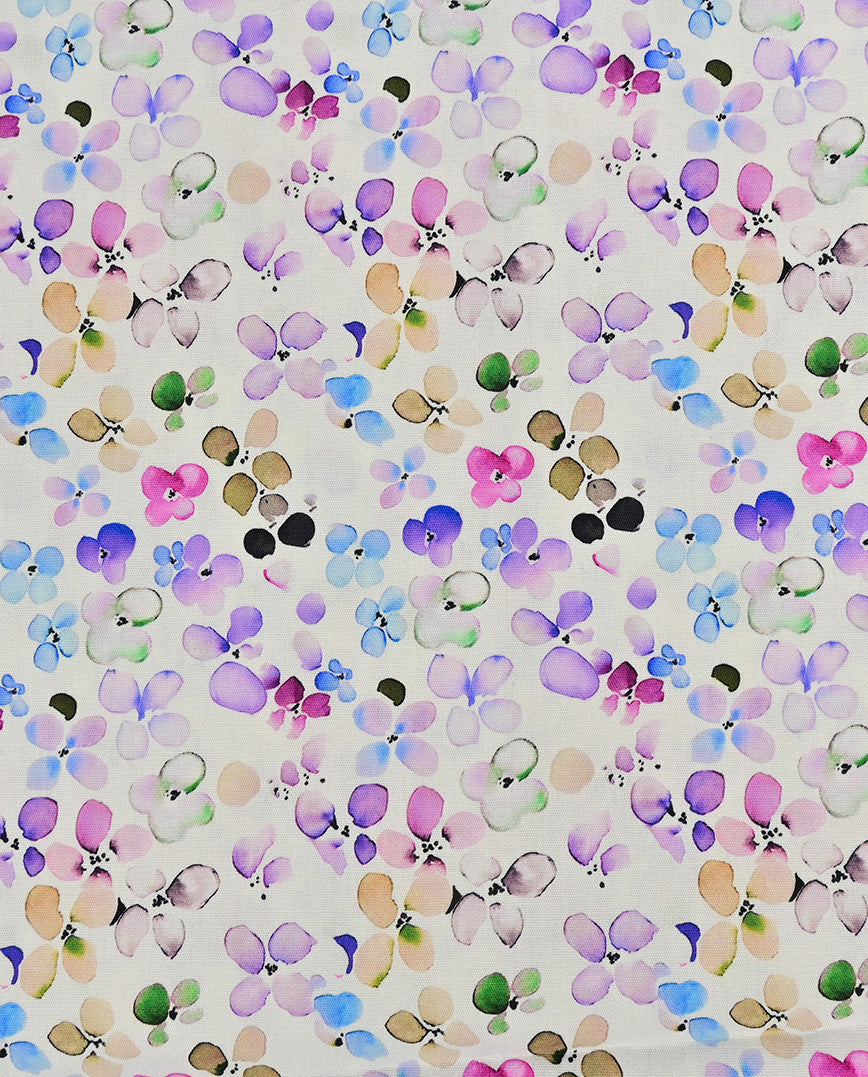 Poplin Digitaal Flowers : 5831 : 2042 : Lila