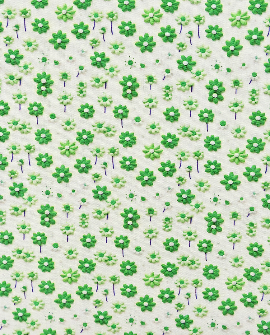 Poplin 3 D Flower : 5835 : 25 : Green