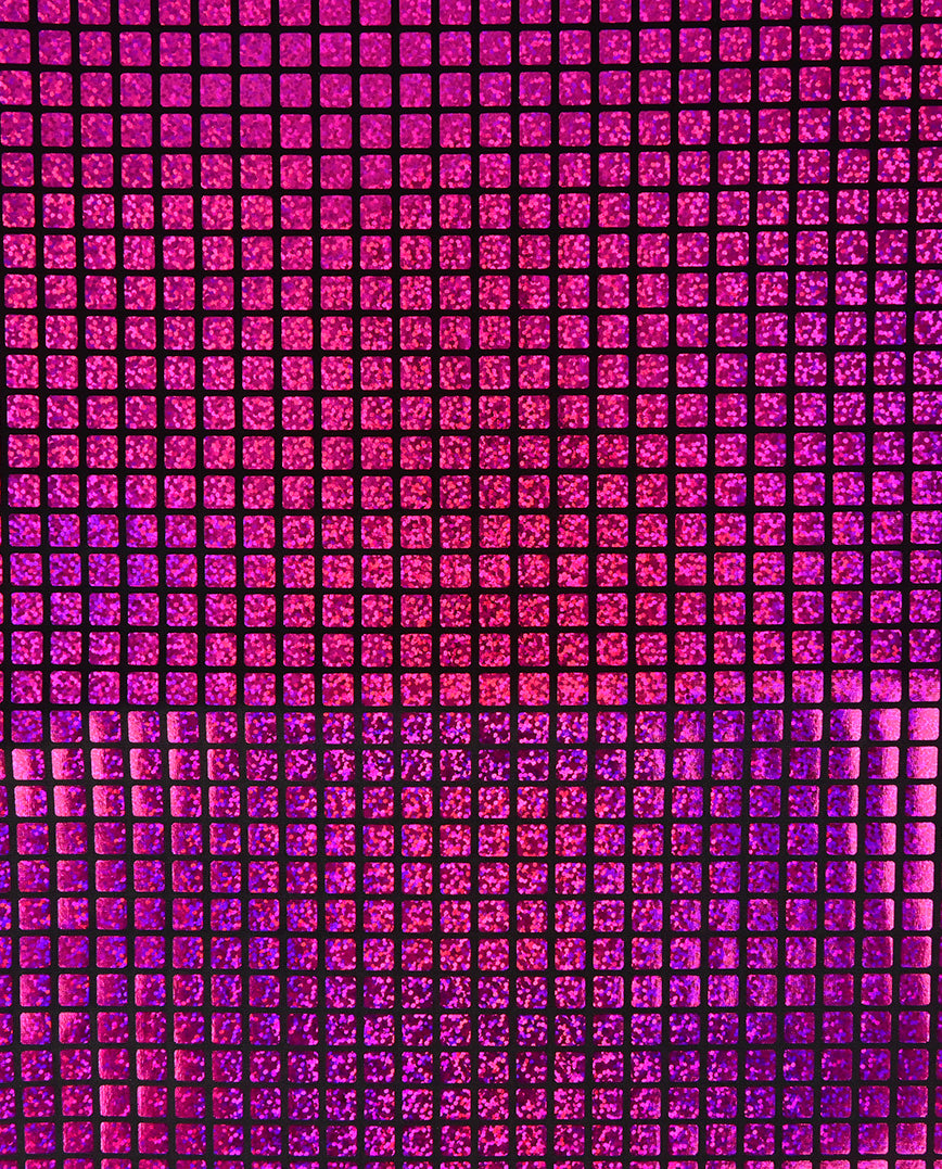 Check Hologram Foil : 5658 : 17 : Fuchsia