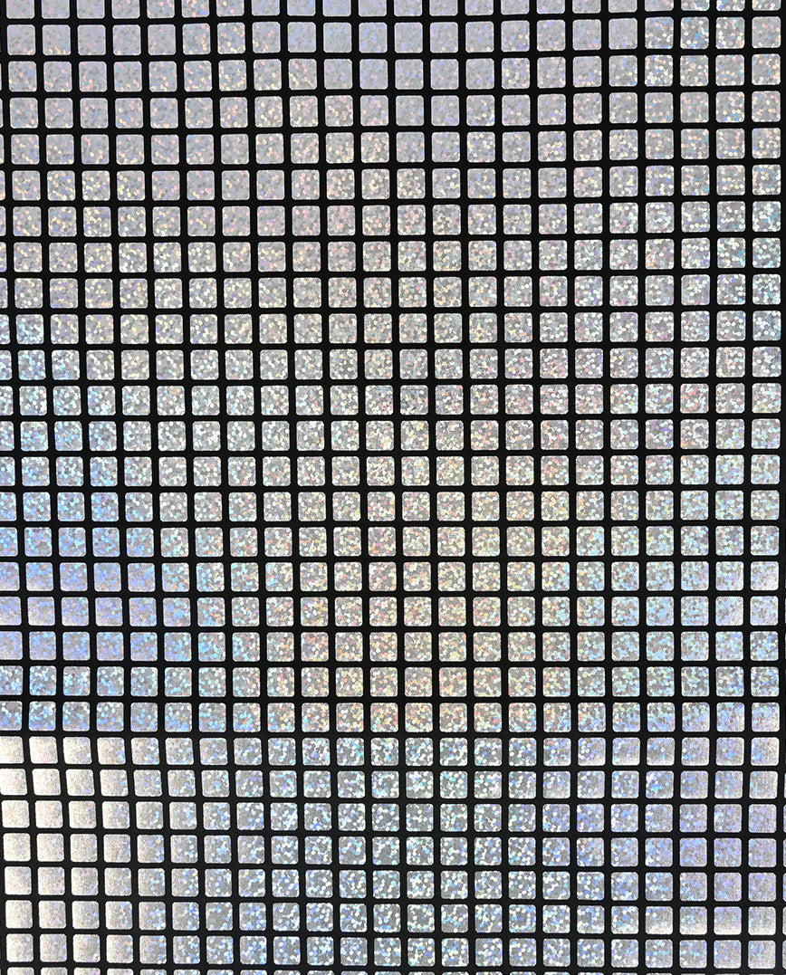 Check Hologram Foil : 5658 : 62 : Light Grey