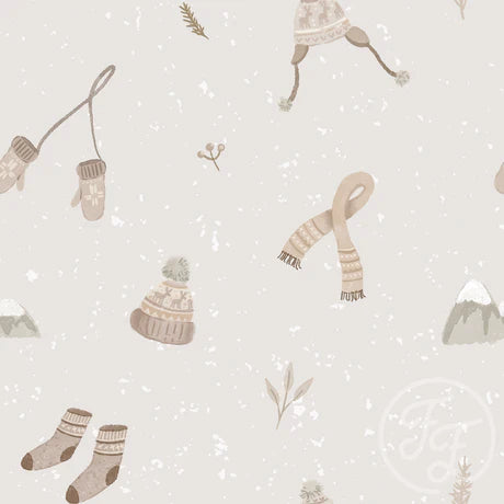 Family Fabrics | Warm Winter Things Grey 102-178 (by the full yard)