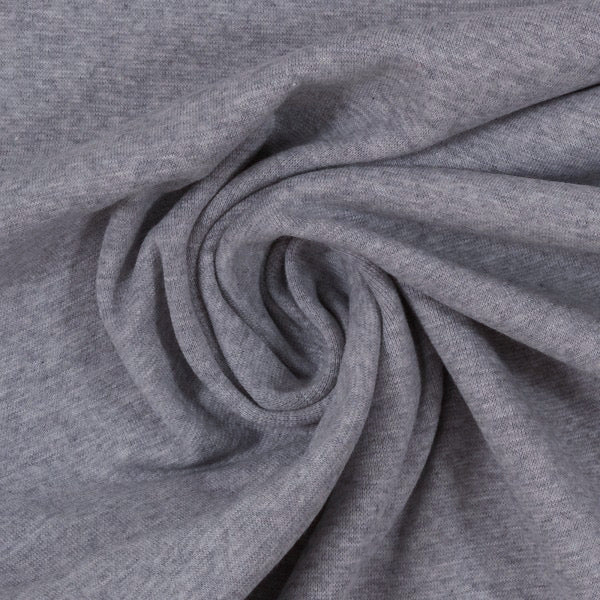 Swafing (Heathered) | 1183 Light Grey | Smooth Ribbing | BY THE HALF YARD