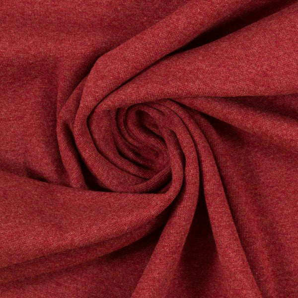 Swafing (Heathered) | 1338 Burgundy (Red) | Smooth Ribbing | BY THE HALF YARD