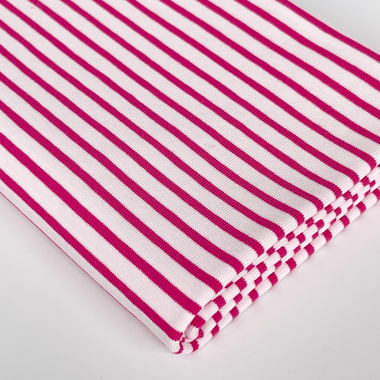 Euro Stripes | Bright Fuchsia | Jersey | BY THE HALF YARD