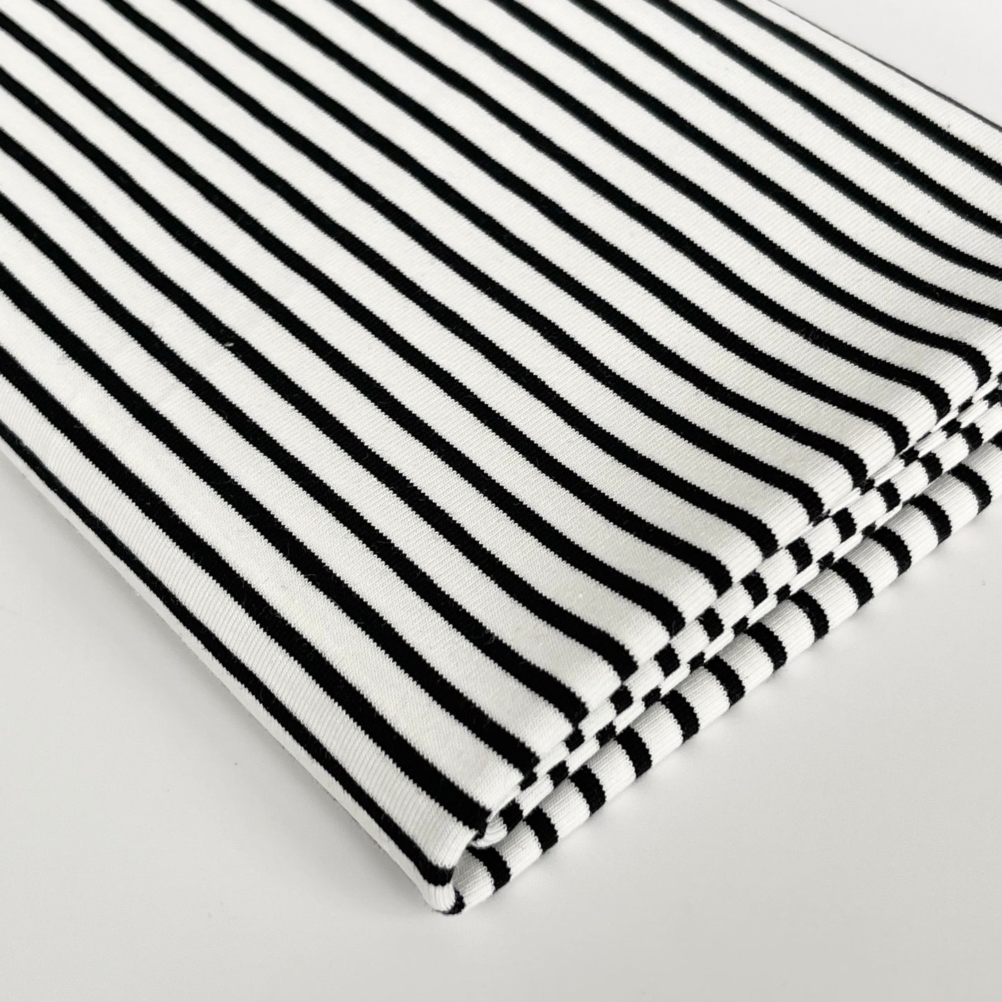 Euro Stripes | Black | Jersey | BY THE HALF YARD