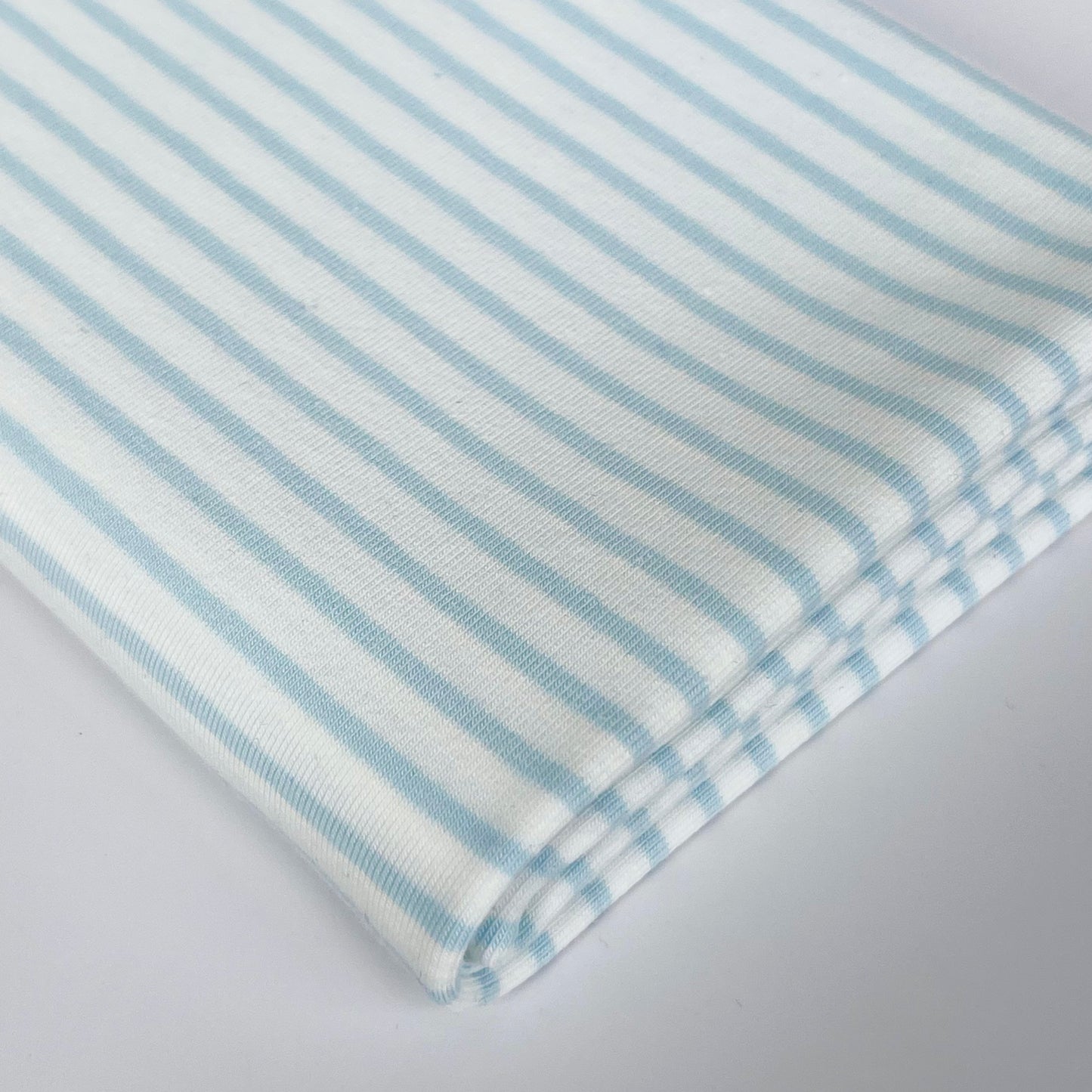 Euro Stripes | Light Blue | Jersey | BY THE HALF YARD
