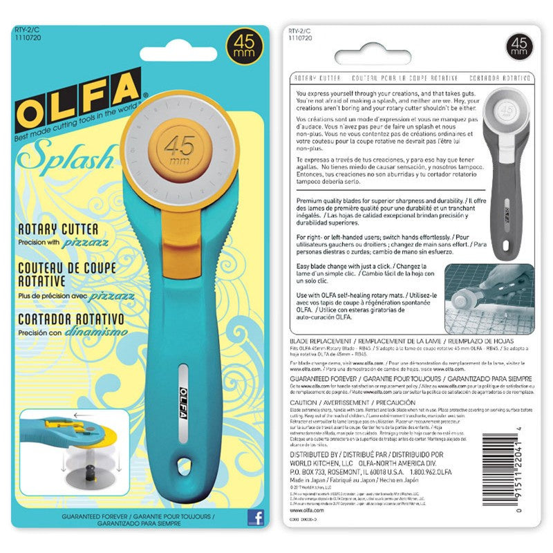 Olfa Rotary Cutter 45mm Aqua