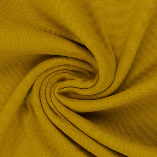Swafing (Solid) | 0313 Yellow Mustard (new) | Smooth Ribbing | BY THE HALF YARD