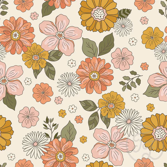 (IN STOCK) Family Fabrics | Blossom Charm Big 100-2099 | Jersey 220gsm BY THE HALF YARD