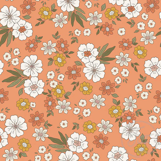 Family Fabrics | Amber Blooms | 100-2195 (by the full yard)