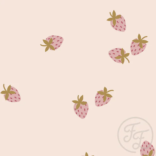 Family Fabrics | Strawberries Pink Big | 100-2208 (by the full yard)