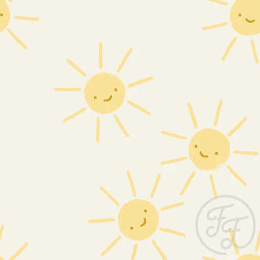 (IN STOCK) Family Fabrics | Smiley Sunshine Big 100-2210 | Jersey 180gsm BY THE HALF YARD