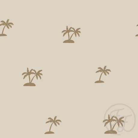 Family Fabrics | Mini Palm Beige Brown | 102-235 (by the full yard)