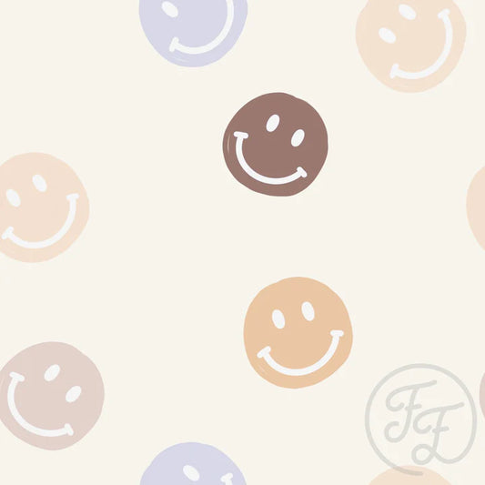 (IN STOCK) Family Fabrics | Smile Cream 102-240 | Jersey 220gsm BY THE HALF YARD