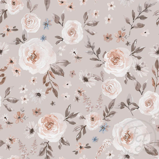 Family Fabrics | Rose Garden Grey | 102-248 (by the full yard)