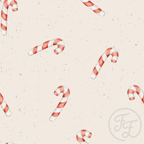 (IN STOCK) Family Fabrics | Candy Cane 102-301 | Jersey 180gsm BY THE HALF YARD