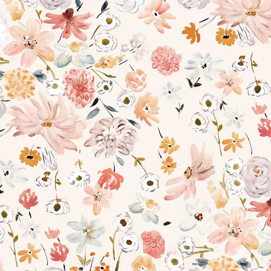 (IN STOCK) Family Fabrics | Fresh Flowers 104-147 | Jersey 180gsm BY THE HALF YARD
