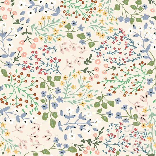 (IN STOCK) Family Fabrics | Flower Work 104-198 | Jersey 180gsm BY THE HALF YARD