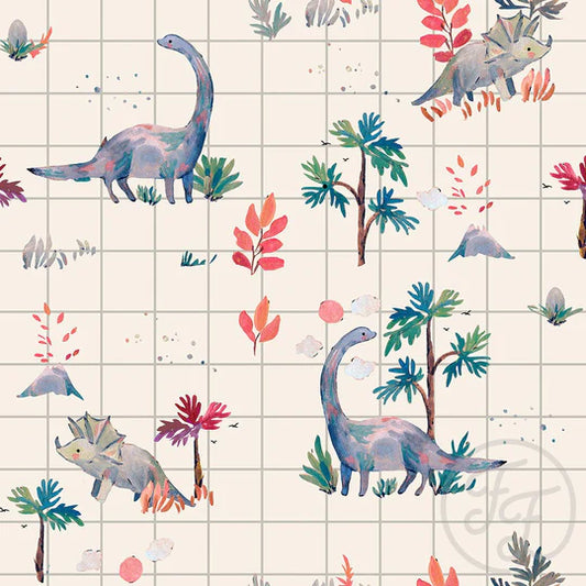 (IN STOCK) Family Fabrics | Apatosaurus 104-211 | Jersey 180gsm BY THE HALF YARD