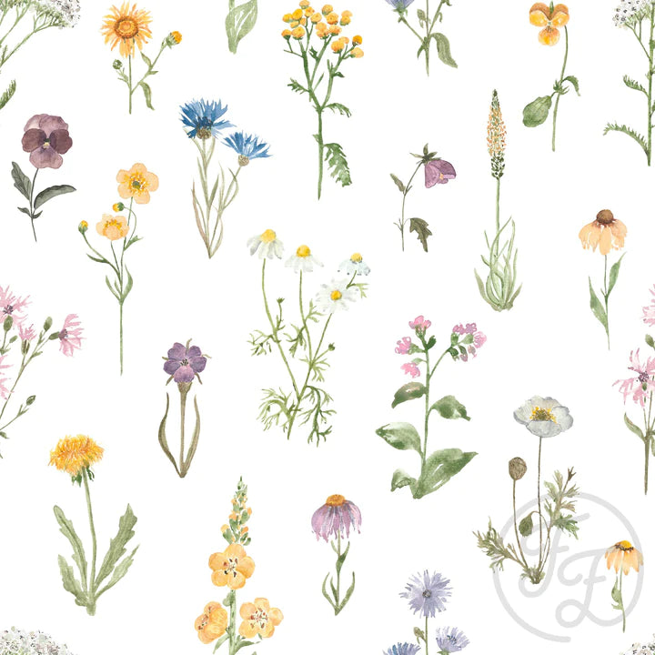(IN STOCK) Family Fabrics | Alpine Flowers 105-181 | Jersey 220gsm BY THE HALF YARD