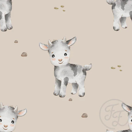 Family Fabrics | White Goat Beige | 111-147 (by the full yard)