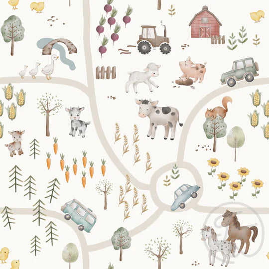 Family Fabrics | Countryside Farm Ivory 111-149 | (by the full yard)