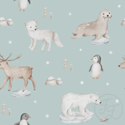 Family Fabrics | Arctic Animals Ice | 111-194 (by the full yard)