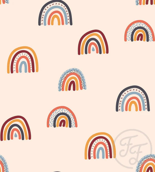 (IN STOCK) Family Fabrics | Rainbow Wonderland 114-132 | Jersey 180gsm BY THE HALF YARD