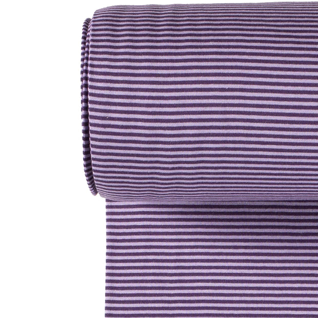 Euro Stripes (Mini) | Purple | Smooth Ribbing (Tubular) | BY THE HALF YARD
