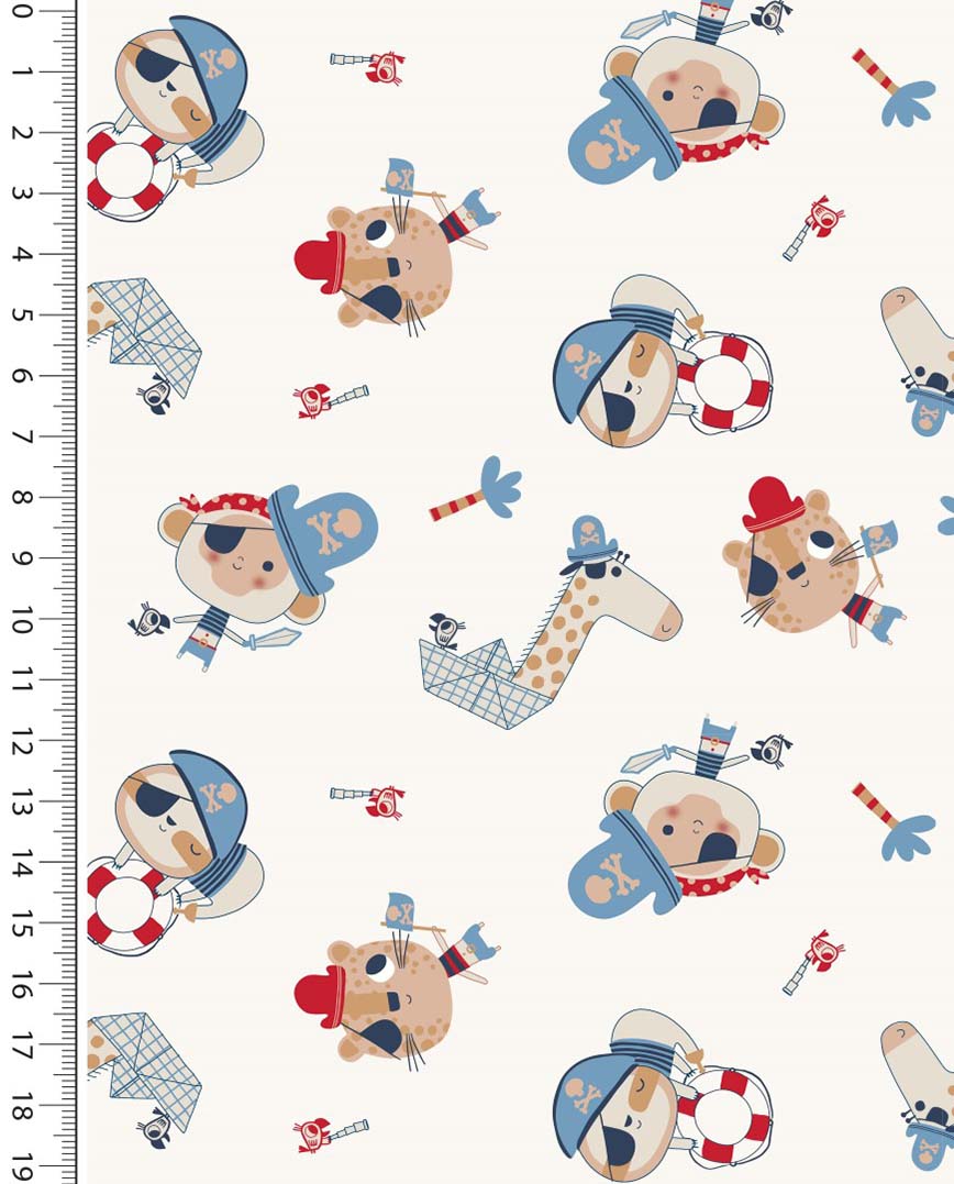 Poplin Little Ones Pirates : 5281 : 151 : Ecru