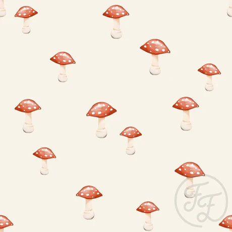 (IN STOCK) Family Fabrics | Mushroom Ecru 121-164 | French Terry 230gsm BY THE HALF YARD