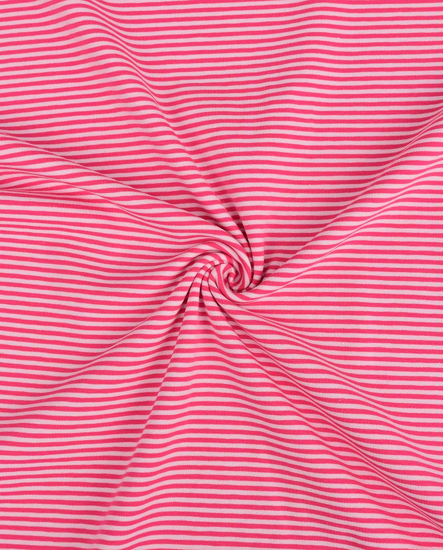 Euro Stripes (Mini) | Fuchsia | Jersey | BY THE HALF YARD