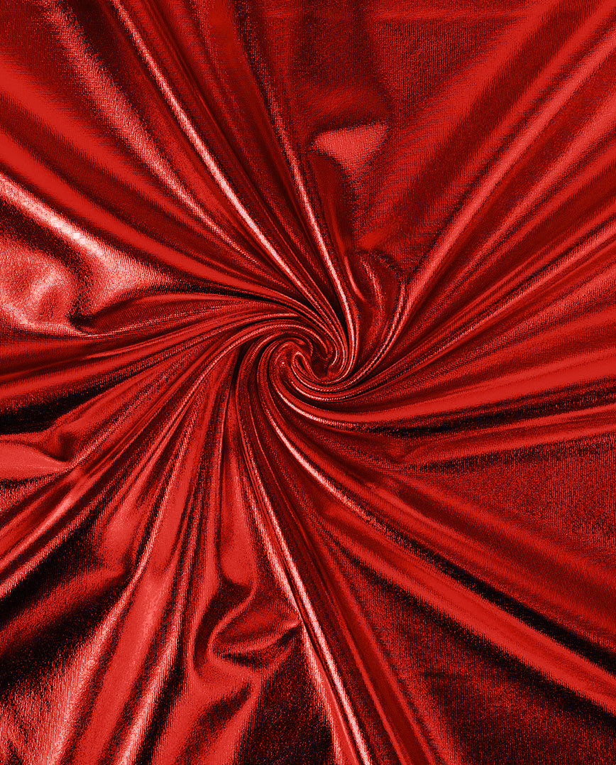 Stretch Foil Fabric : 9000 : 15 : Red