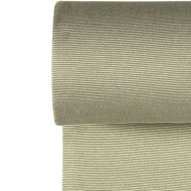 Euro Stripes (Micro) | Forest Green | Smooth Ribbing | BY THE HALF YARD